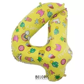 Шар фольгированный 34" «Цифра 4»