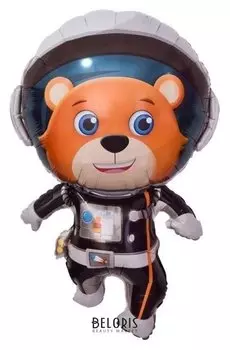 Шар фольгированный 35" «Медвежонок-космонавт», фигура