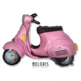 Шар фольгированный 38" «Скутер», фигура, цвет розовый