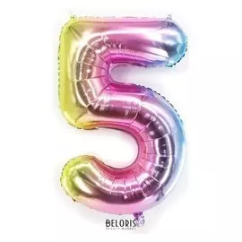 Шар фольгированный 40" «Цифра 5»