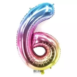 Шар фольгированный 40" «Цифра 6»