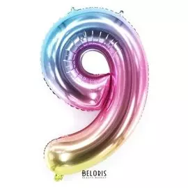 Шар фольгированный 40" «Цифра 9»