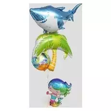 Шар фольгированный «Морской», набор 4 шт.