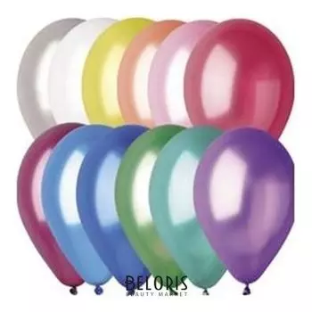 Шар латексный 10", металл, набор 100 шт.