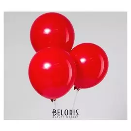Шар латексный 10", пастель, набор 100 шт., цвет красный