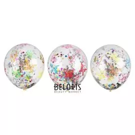 Шар латексный 12""бабочки", сердце, конфетти, фольга, набор 5 шт