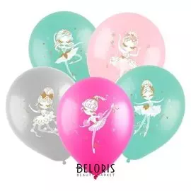 Шар латексный 12" «Балерины», пастель, 2-сторонний., набор 100 шт., виды