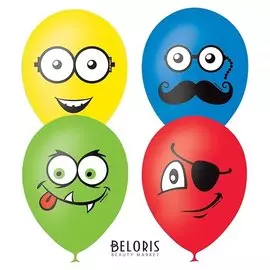 Шар латексный 12" «Чудики», пастель, декоратор, 1-сторонний, набор 25 шт.