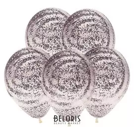 Шар латексный 12" «Граффити», кристалл, прозрачный, цвет чёрный, набор 25 шт.