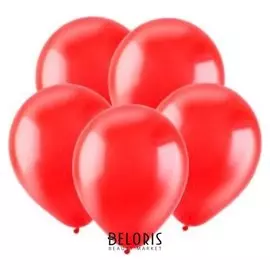 Шар латексный 12", кристалл, набор 100 шт., цвет красный
