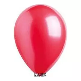Шар латексный 12", металл, цвет красный, набор 10 шт.