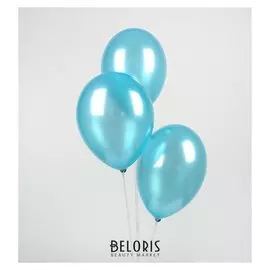 Шар латексный 12", металл, набор 100 шт., цвет бирюзовый