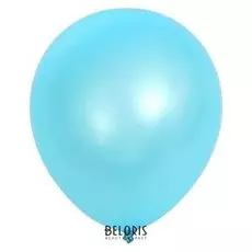 Шар латексный 12", металл, набор 15 шт., цвет голубой