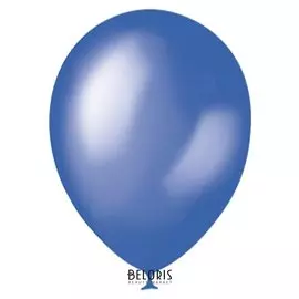 Шар латексный 12", металлик, набор 100 шт., цвет голубой