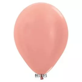 Шар латексный 12", металлик, набор 12 шт., цвет розовое золото