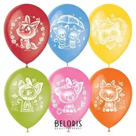 Шар латексный 12" «Мур-мяу», пастель, 2-сторонний, набор 50 шт.