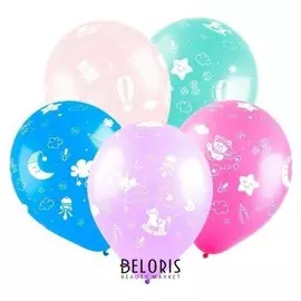 Шар латексный 12" «Новорождённый», пастель, 5-сторонний, набор 100 шт.