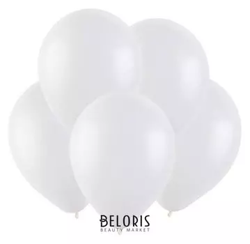 Шар латексный 12", пастель, набор 100 шт., цвет белый