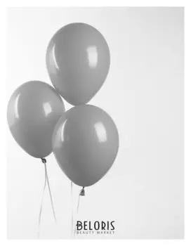 Шар латексный 12", пастель, набор 100 шт., цвет серый