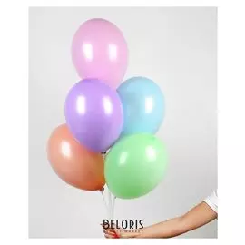 Шар латексный 12", пастель, набор 10 шт., цвет макарунс