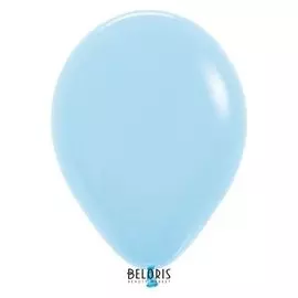 Шар латексный 12", пастель, набор 12 шт., цвет светло-голубой 140