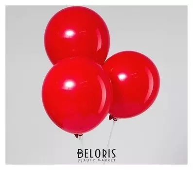 Шар латексный 12", пастель, набор 50 шт., цвет красный
