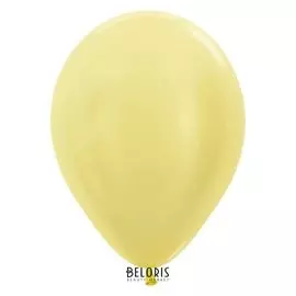 Шар латексный 12", перламутр, набор 50 шт., цвет жёлтый