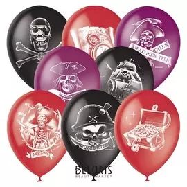 Шар латексный 12" «Пираты», декоратор, 2-сторонний, набор 50 шт.