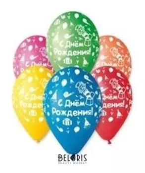 Шар латексный 12" «С днём рождения», пастель, шёлк, набор 25 шт.