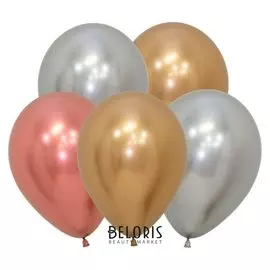 Шар латексный 12" «Зеркальный», Reflex, делюкс, набор 12 шт.