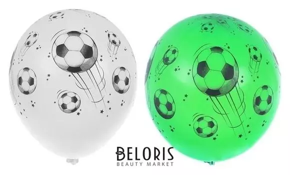Шар латексный 14" «Футбольный мяч», шелкография, пастель, набор 25 шт.