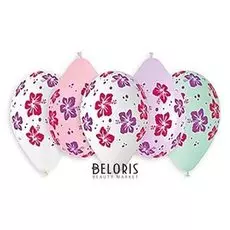 Шар латексный 14" «Гибискус», пастель, шелк, набор 50 шт.