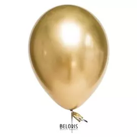 Шар латексный 14" «Хром», набор 50 шт., цвет золотой