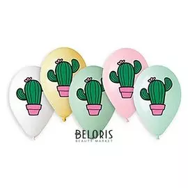 Шар латексный 14" «Кактус», 3 цвета, набор 25 шт.