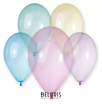 Шар латексный 14", кристалл, радуга, набор 50 шт.