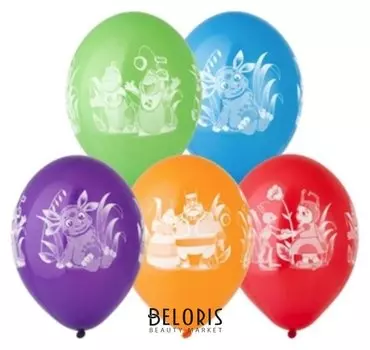 Шар латексный 14" «Лунтик», пастель, набор 25 шт.