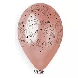 Шар латексный 14" «Мяу», металл, набор 25 шт.