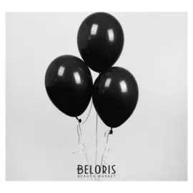 Шар латексный 14", пастель, набор 50 шт., цвет чёрный