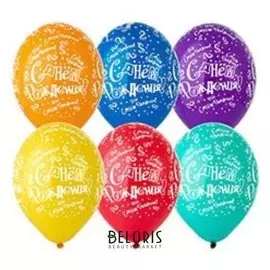 Шар латексный 14" «С днём рождения! конфетти», пастель, набор 25 шт.