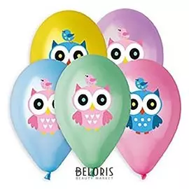 Шар латексный 14" «Совушка», металл, набор 50 шт.