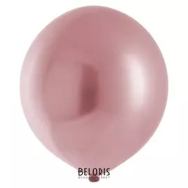 Шар латексный 18" «Хром», набор 25 шт., цвет блестящий розовый