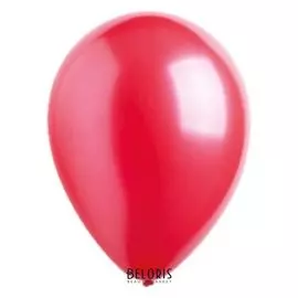 Шар латексный 5", металлик, набор 100 шт., цвет красный