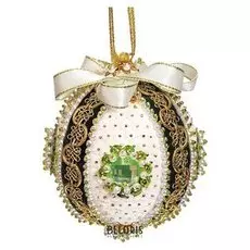 Шар новогодний из пайеток "Царский" зелёный