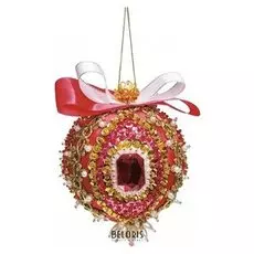 Шар новогодний из пайеток "Кардинал ришелье"