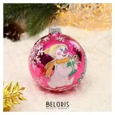 Шар "Очаровательный снеговичек" 8 см