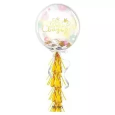 Шар полимерный, 18","счастливый день", светодиодная лента