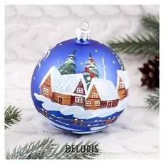 Шар "Рождество в деревне", 10 см