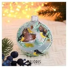 Шар "Синички в лесу" 8,5 см