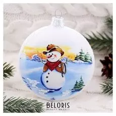 Шар "Снеговик" форма медальон, 9 см