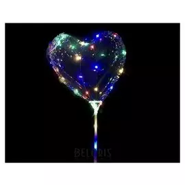 Шар светящийся полимерный 20" «Сердце»
